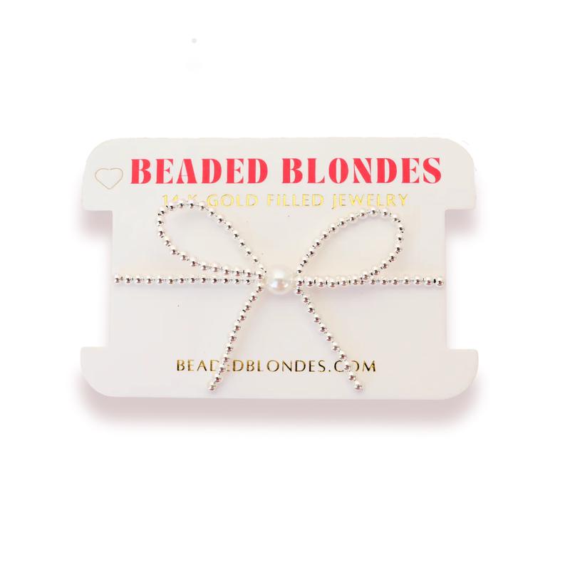 Beaded Blonde Standard 6.75in Bow Bracelet