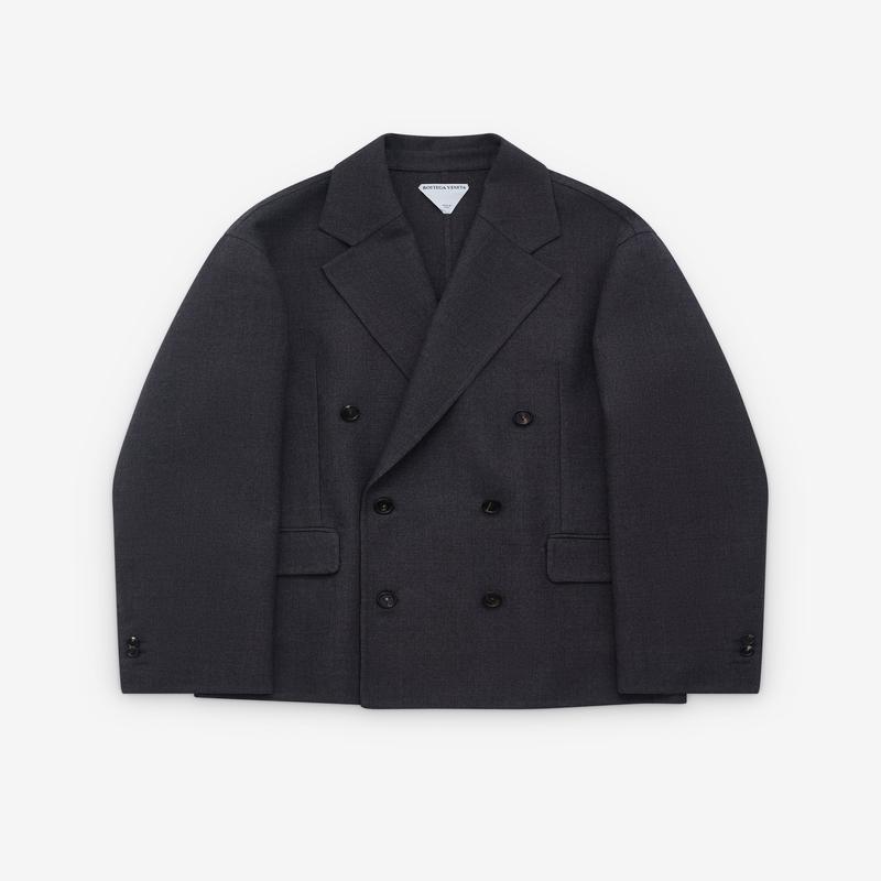 Bottega Veneta - Mens Splittable Wool Jacket - (Anthracite Melange)
