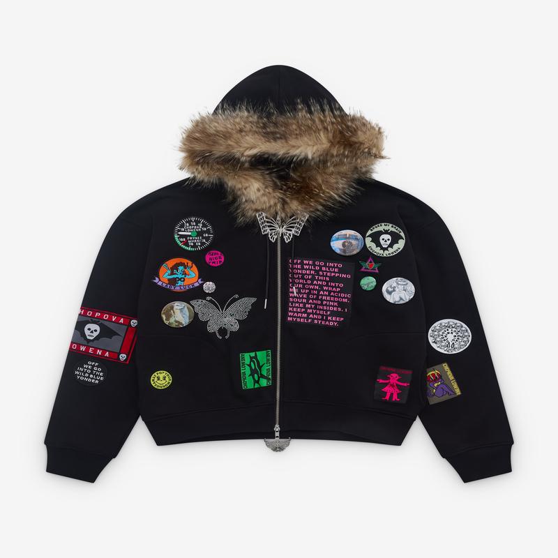 Chopova Lowena - Womens Full Zip Hoodie - (Black)