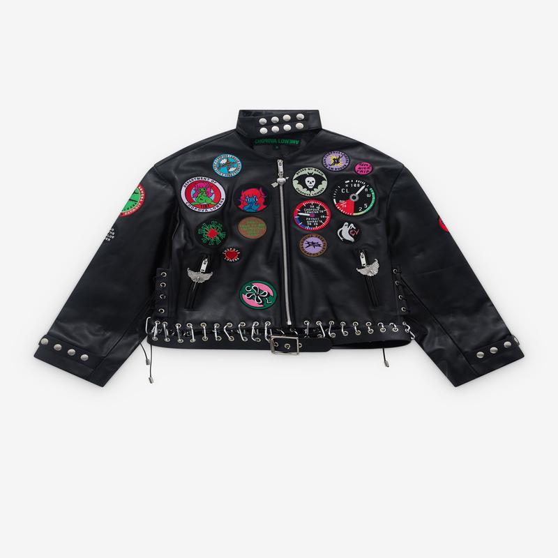 Chopova Lowena - Womens Patch Leather Jacket - (Black)