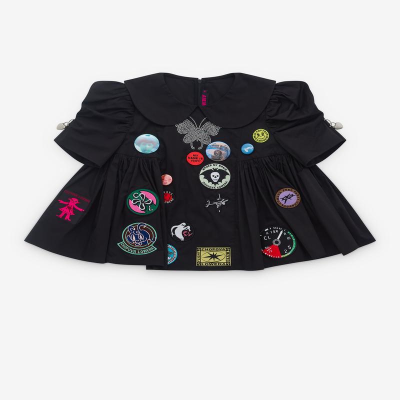 Chopova Lowena - Womens Short Sleeve Blouse - (Black)