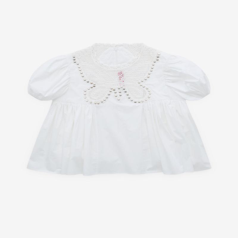 Chopova Lowena - Womens Short Sleeve Blouse - (White)