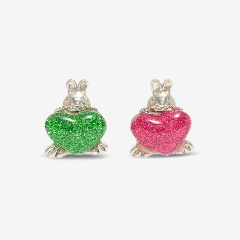 Chopova Lowena - Womens Silver Belly Bunnies Earrings - (Multi)