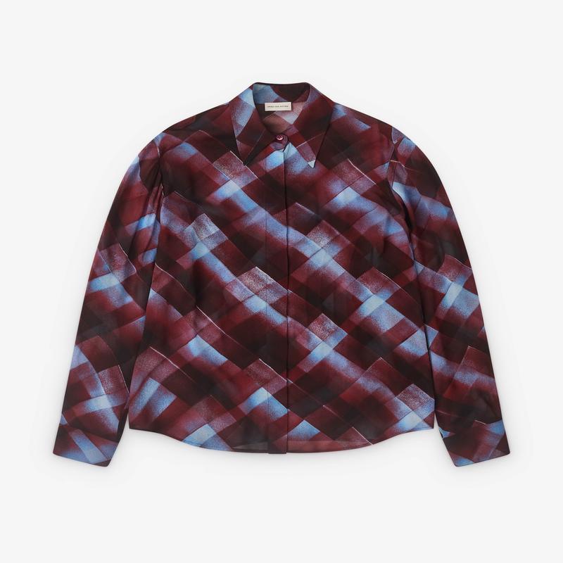 Dries Van Noten - Womens  Patterned Shirt - (Burgundy)
