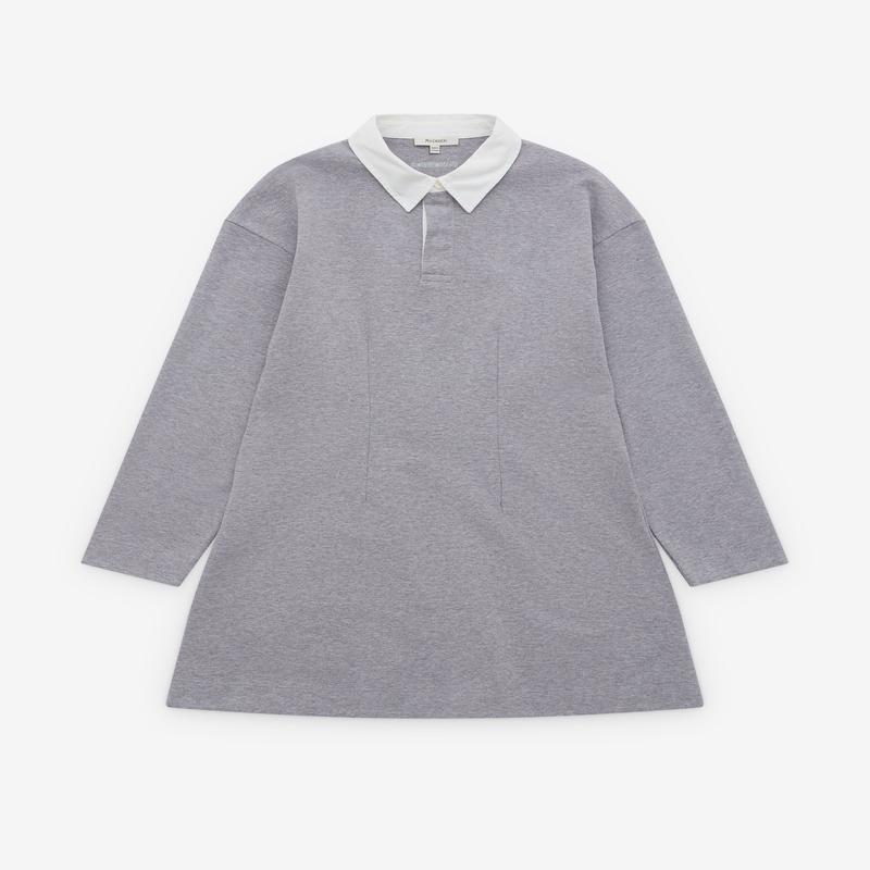 J.W. Anderson - Womens Long Sleeve Polo Dress - (Mid Grey Melange)