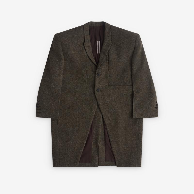 Rick Owens - Mens Fogpocket Ricks Coat - (Bosco)