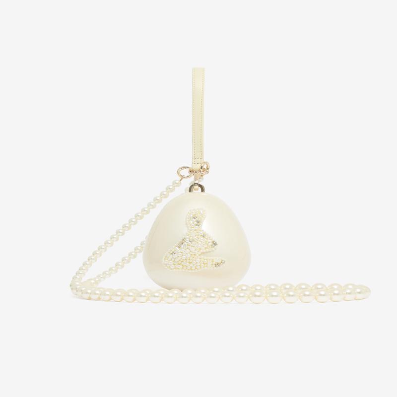 Simone Rocha - Embellished Hare Pearl Egg Bag - (Pearl/Pearl)