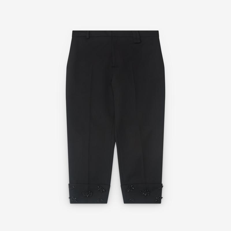 Simone Rocha - Mens Cuffed Straight Leg Trousers - (Black)