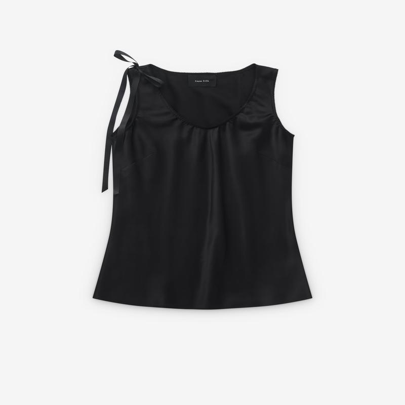 Simone Rocha - Womens Bow Detail Scoop Neck Camisole - (Black)