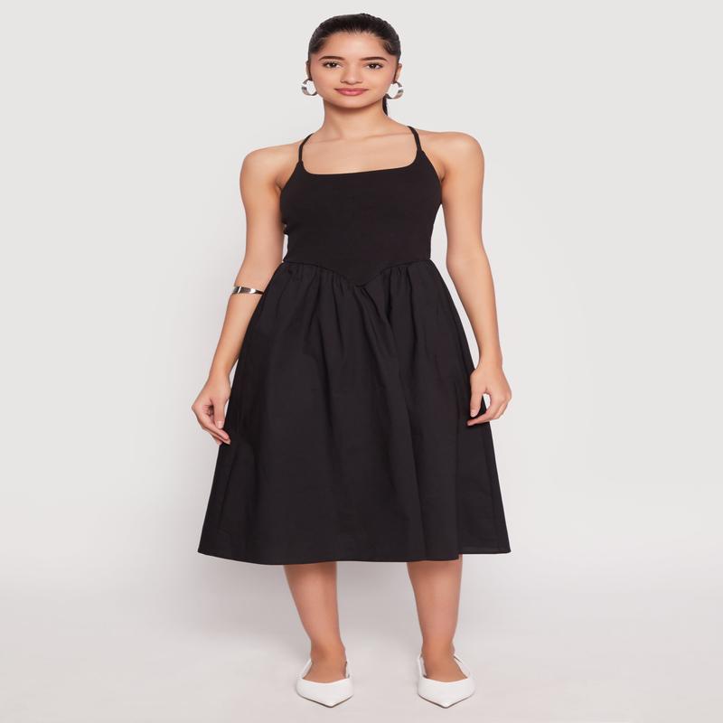 Almost Famous Sleeveless Empire Waist Midi Dress