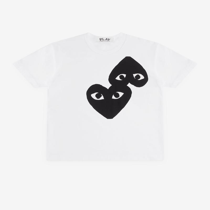 Play - Double Heart T-Shirt - (White)