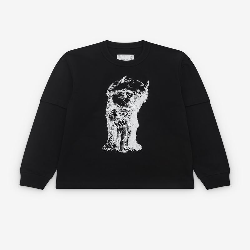 sacai - Mens Where The Wild Things Are Long Sleeve T-Shirt - (Black)