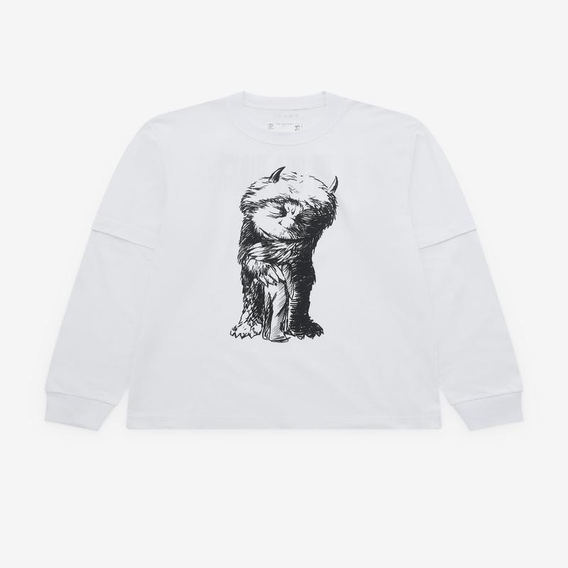 sacai - Mens Where The Wild Things Are Long Sleeve T-Shirt - (White)