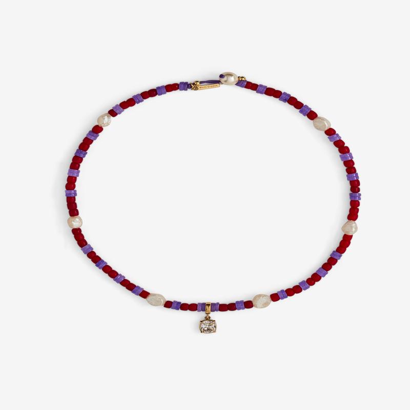 Wales Bonner - Womens Dream Necklace - (Purple)