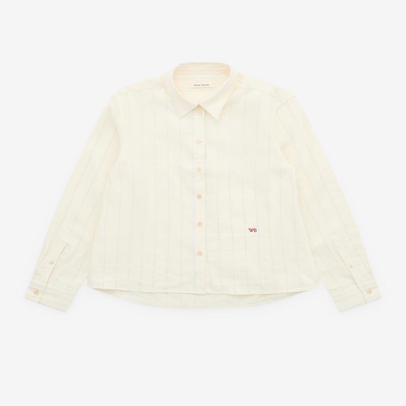 Wales Bonner - Womens Striped Shirt - (White/Blue)