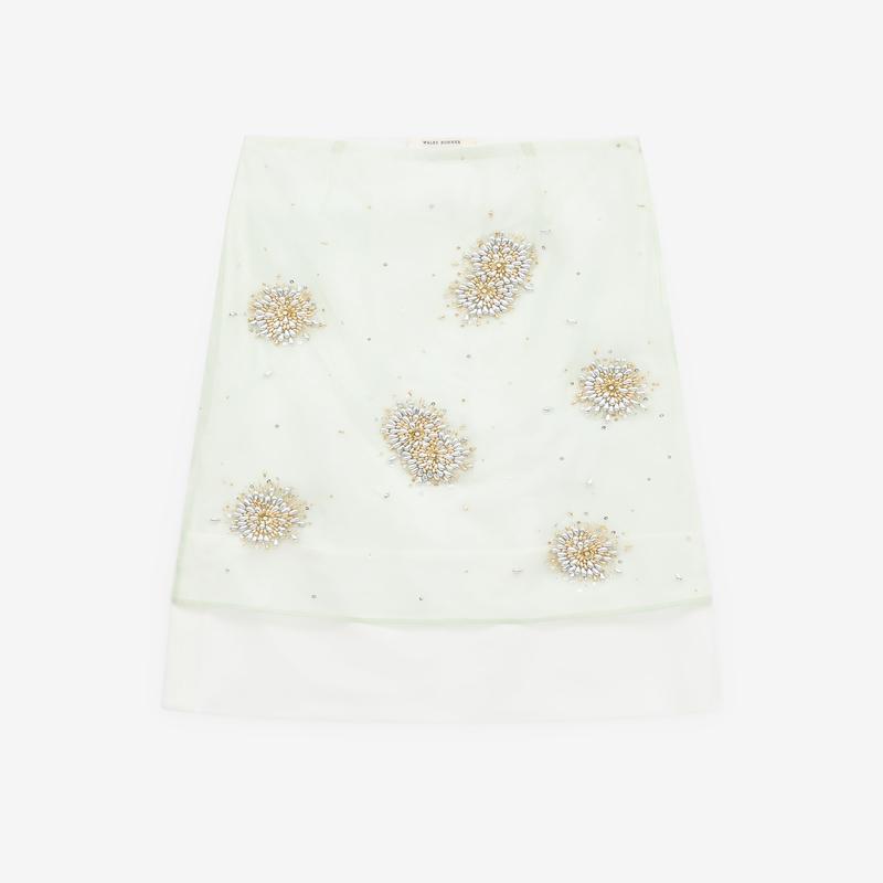 Wales Bonner - Womens Triumph Embroidered Skirt - (Light Green)