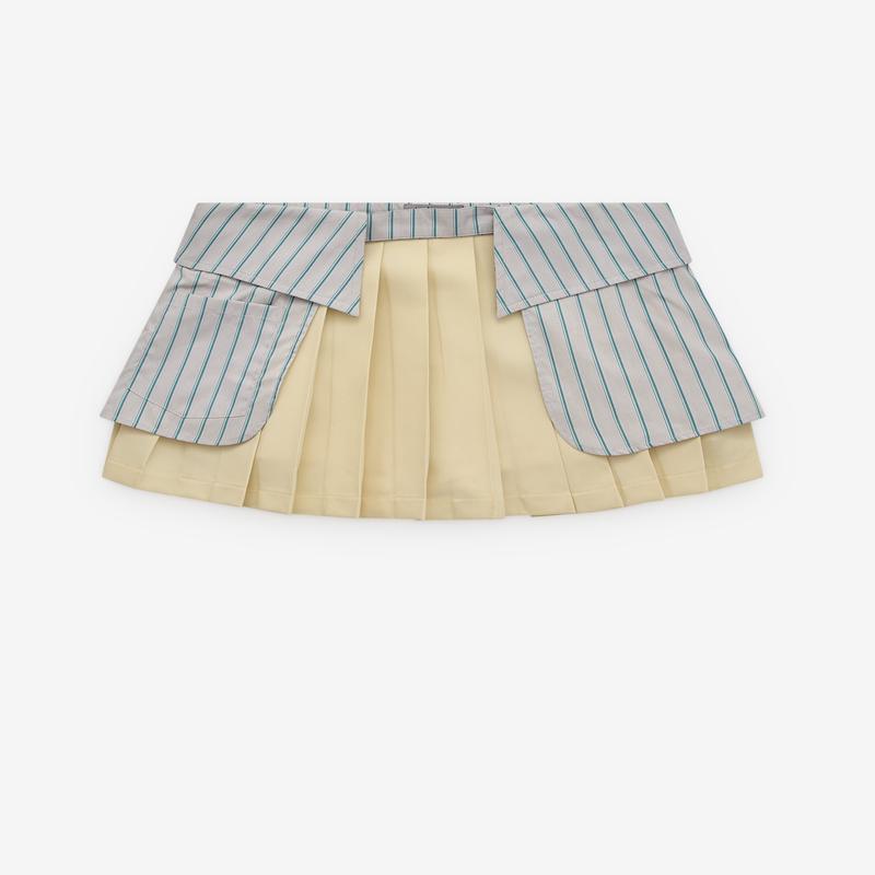 Ashley Williams - Womens Collar Mini Skort - (Stripe)