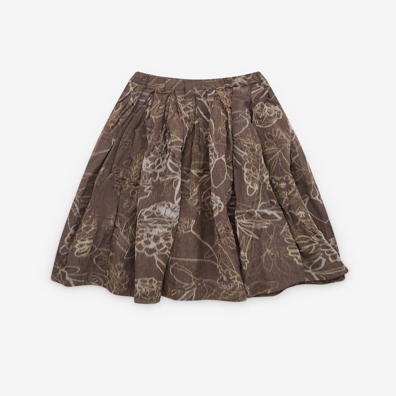 Casey Casey - Womens Double Rideaux Skirt - (Dark Brown)
