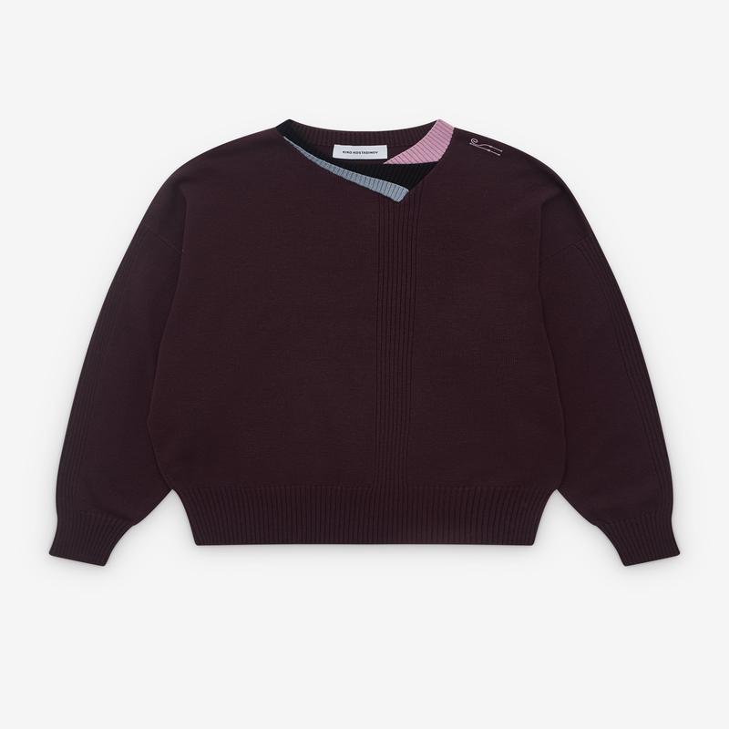 Kiko Kostadinov - Mens Vig Multi Collar Jumper - (Dark Brown)