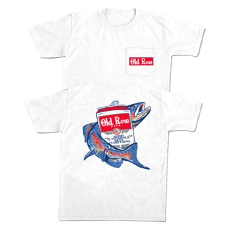 Old Row Outdoors Fishing Beer Can Pocket Tee