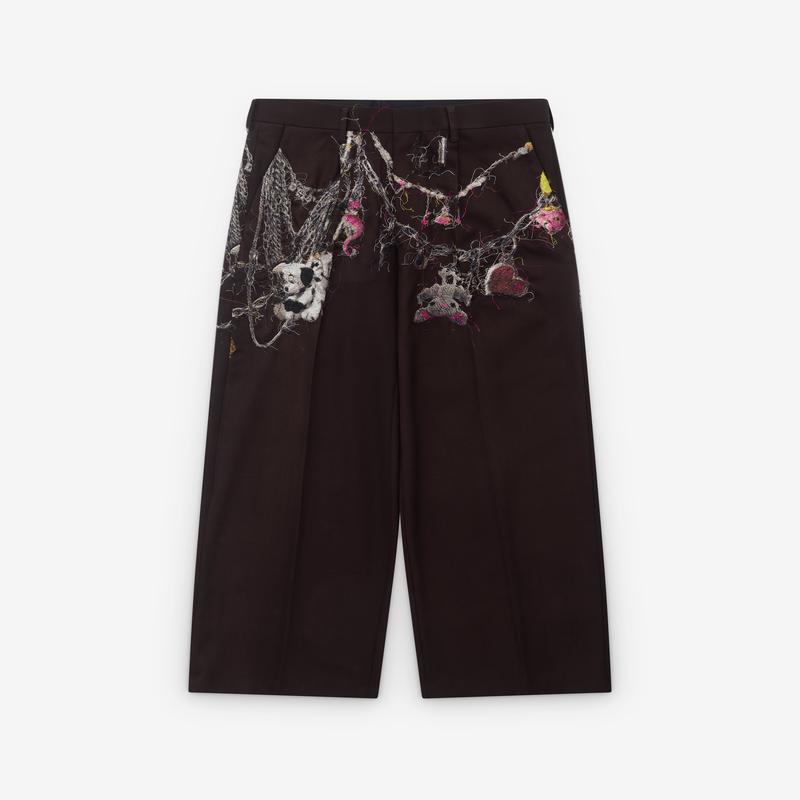 Doublet - Mens Pleated Chain Pants - (Brown)