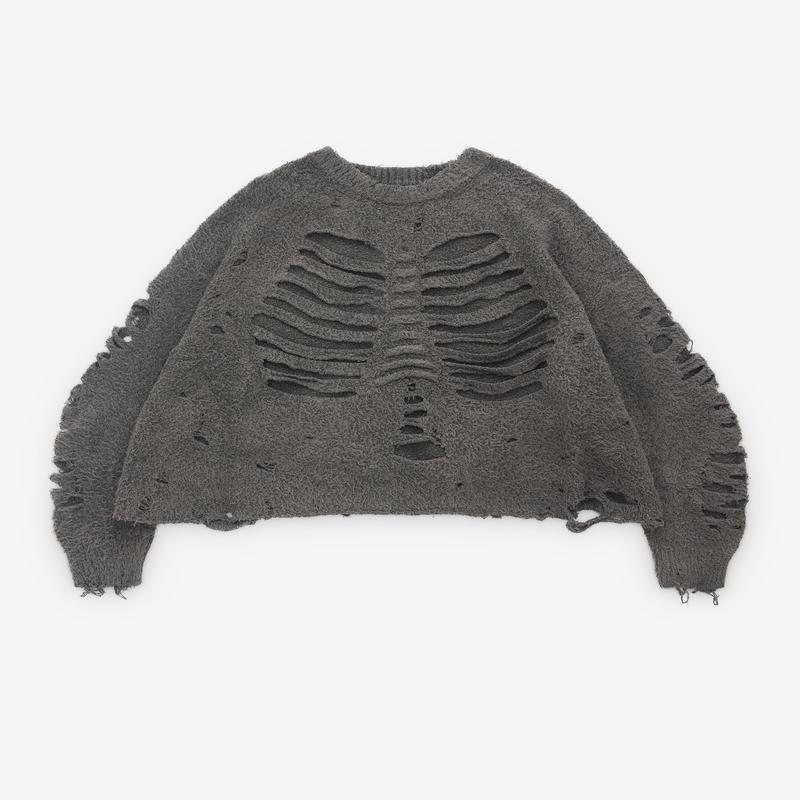 Doublet - Mens Skeletal Pullover - (Grey)