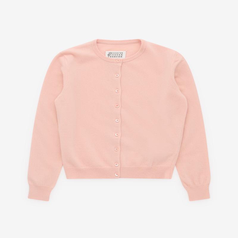 Maison Margiela - Womens Round Neck Cardigan - (Pale Pink)