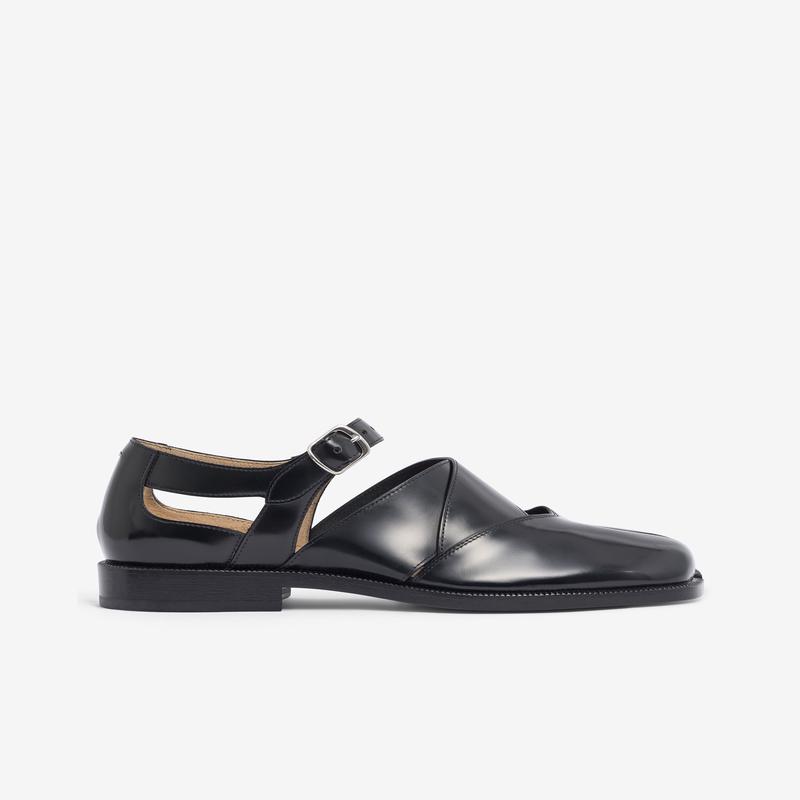 Maison Margiela - Womens Tabi Leather Sandals - (Black)