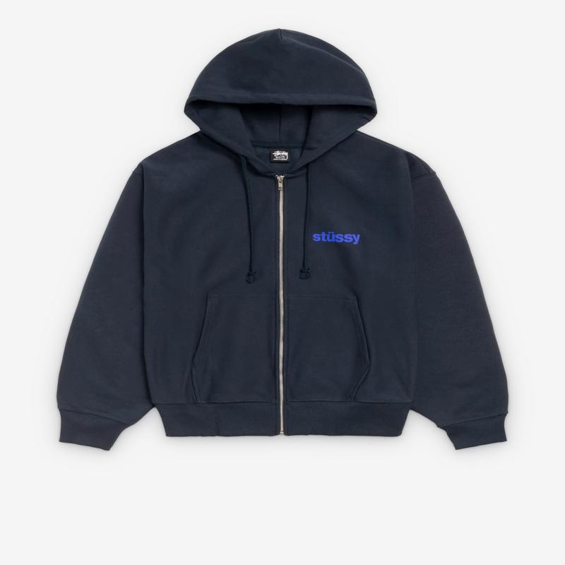 Stssy - Men's Built Tough Zip Hood - (Navy)
