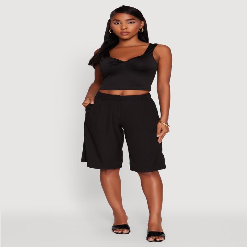 Iris Sweetheart Cropped Tank Top