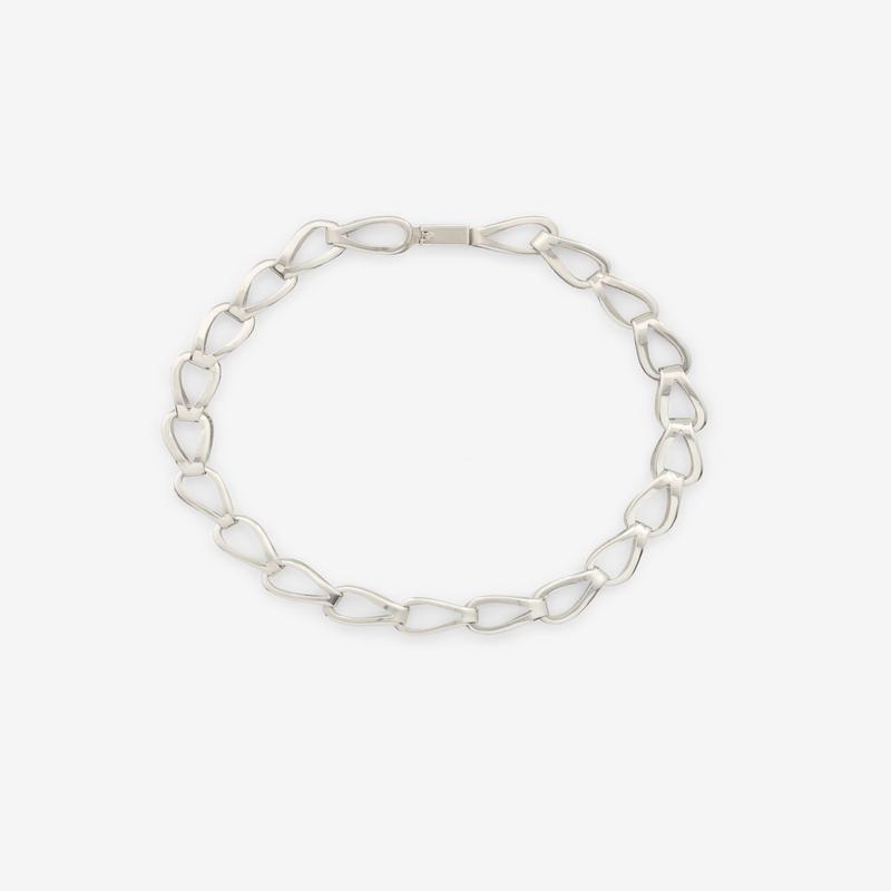 Old Jewelry - Dew Loop Necklace - (Silver)