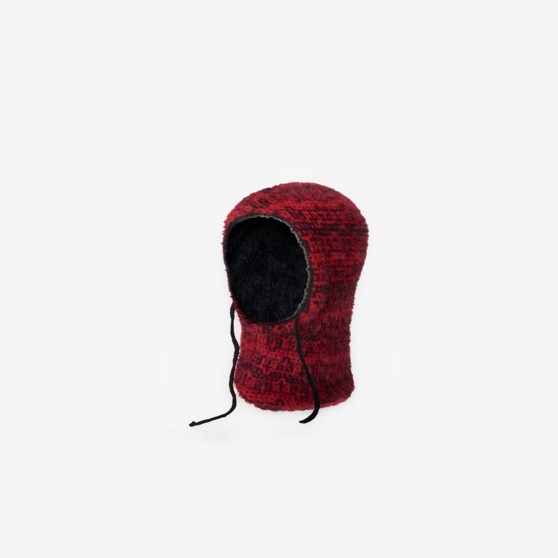 The Trilogy Tapes - Men's Shadow Multiple Knitted Hood - (Carmine/Black)