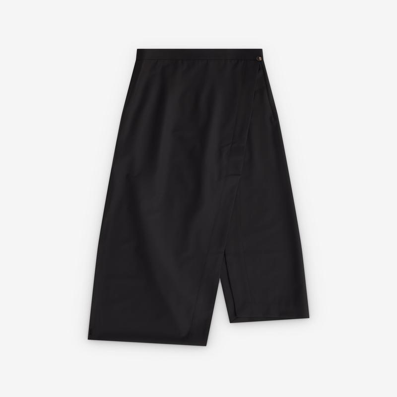 Litkovska - Women's Asymmetric Wool-Blend Skirt - (Black)