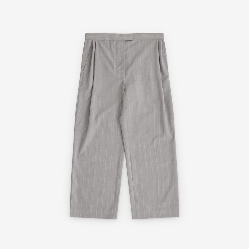 Litkovska - Women's Pinstripe Wide Leg Pants - (Grey)