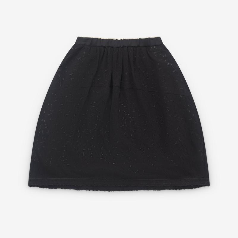 Renli Su - Womens Raw Hem Lace Skirt - (Black)