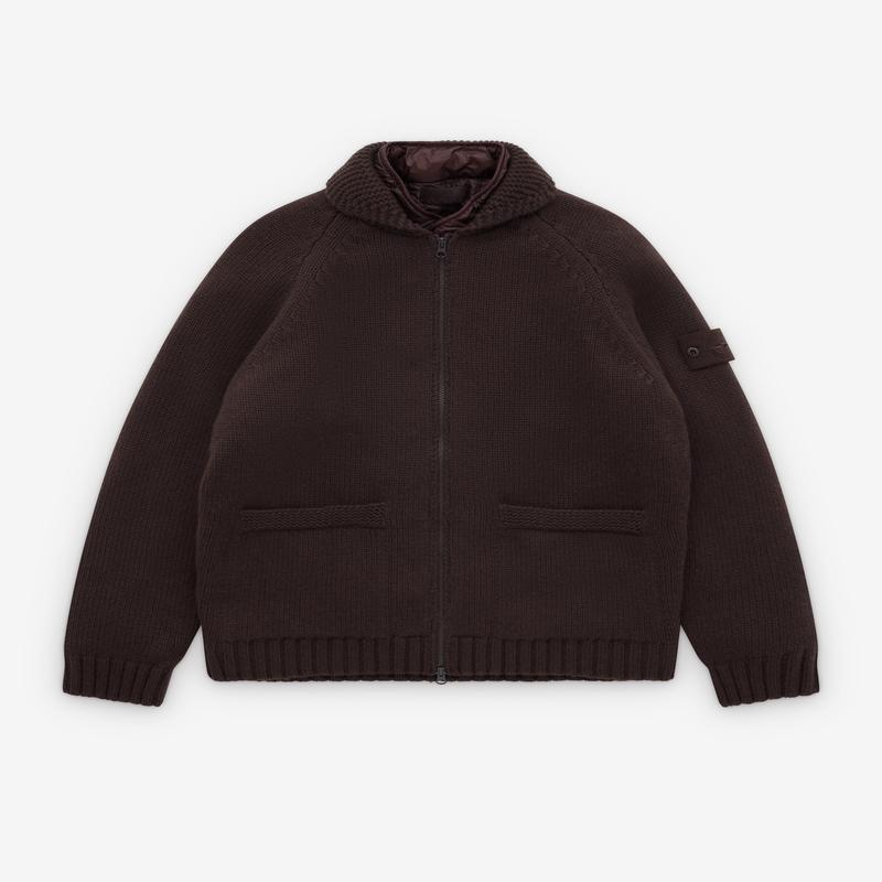 Stone Island - Men's Ghost Piece Knit Zip Jumper - (Dark Brown)