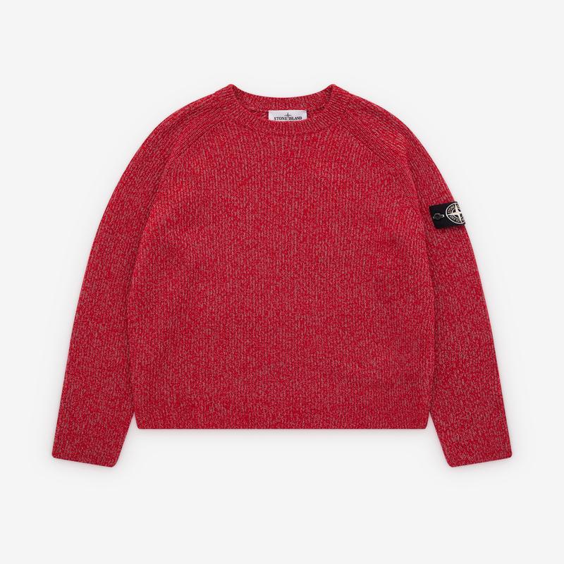 Stone Island - Men's Reflective Knit Crew Neck - (Scarlet Melange)