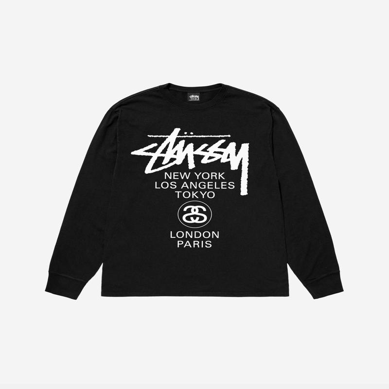 Stssy - World Tour Long Sleeve T-Shirt - (Black)