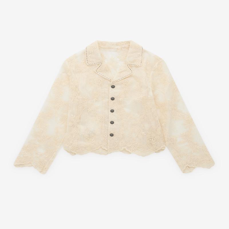 Renli Su - Womens Lace Shirt - (Rice White)