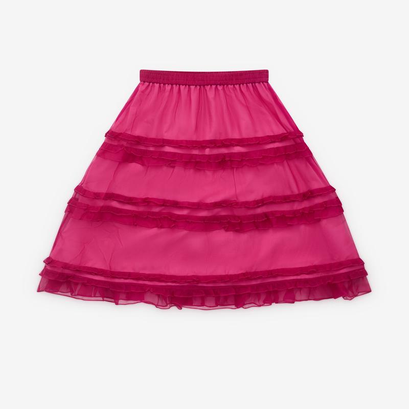 Renli Su - Womens Tiered Skirt - (Rose Red)