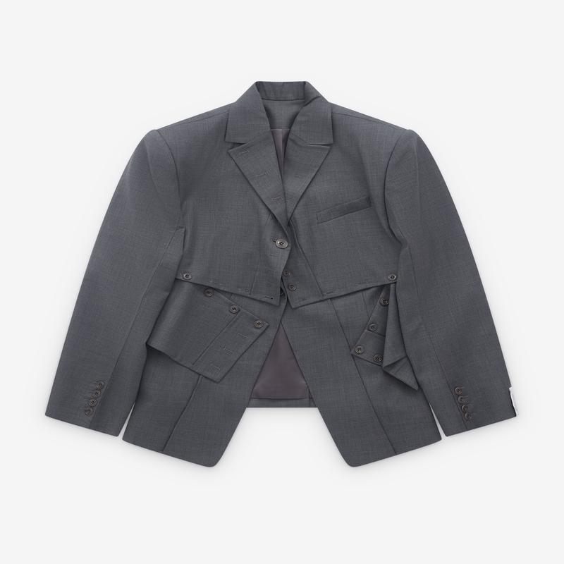 Rokh - Womens Broken Jacket - (Grey Melange)