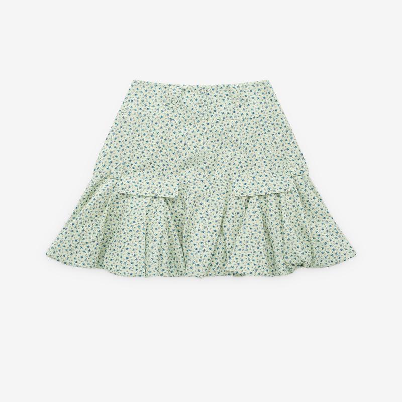 Rokh - Womens Midi Skirt - (Blue Floral)