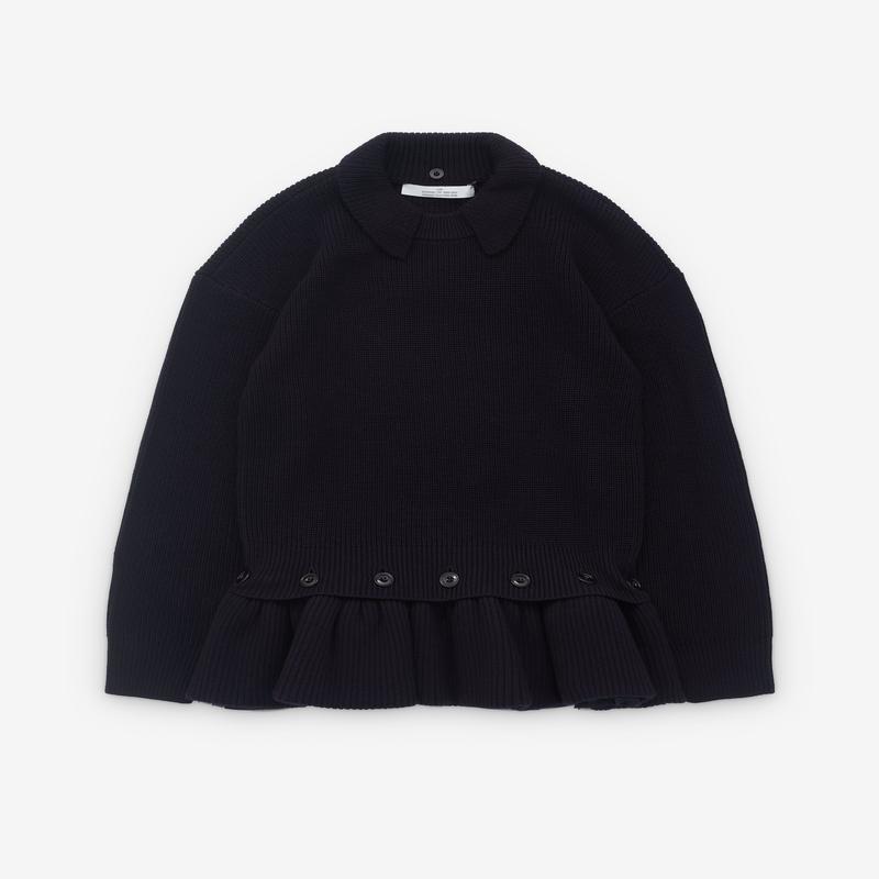 Rokh - Womens Peplum Knit - (Dark Navy)