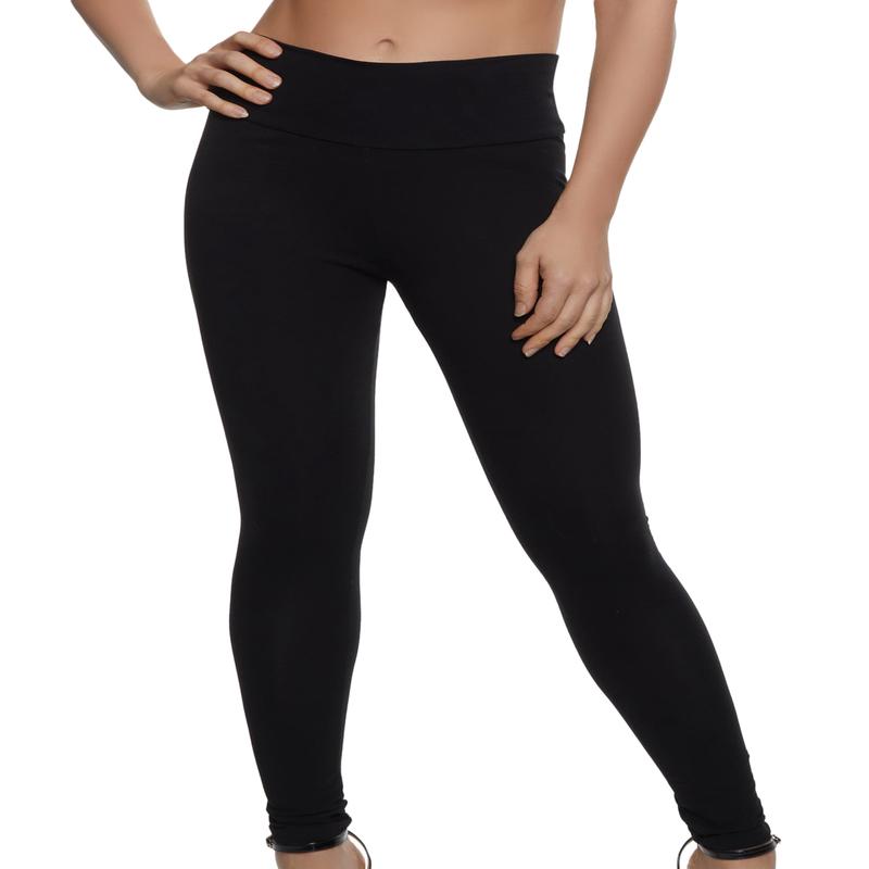 Solid Wide Waist Leggings