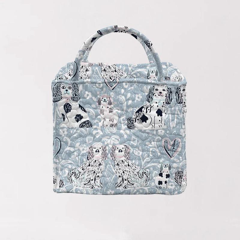 Ida Mae Foo Dogs Quilted Handbag