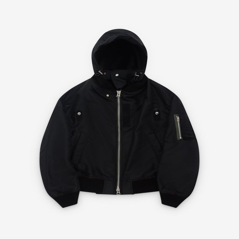 sacai - Mens Nylon Twill X Grosgrain Jacket - (Black)
