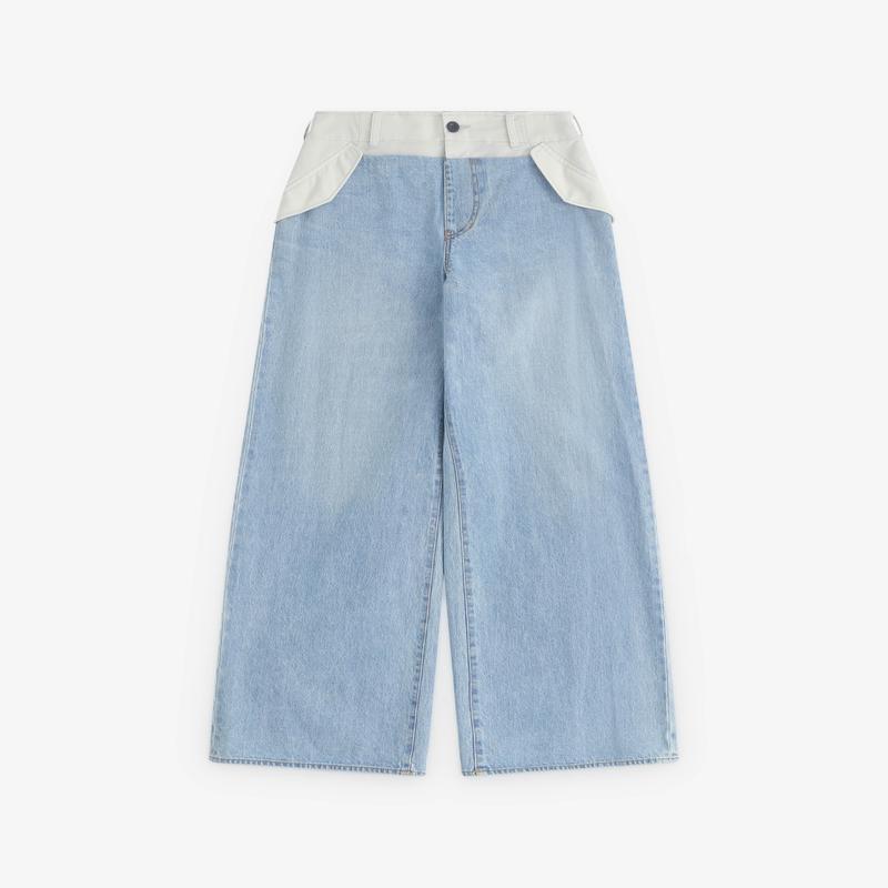 sacai - Womens Denim Pants - (Light Blue)