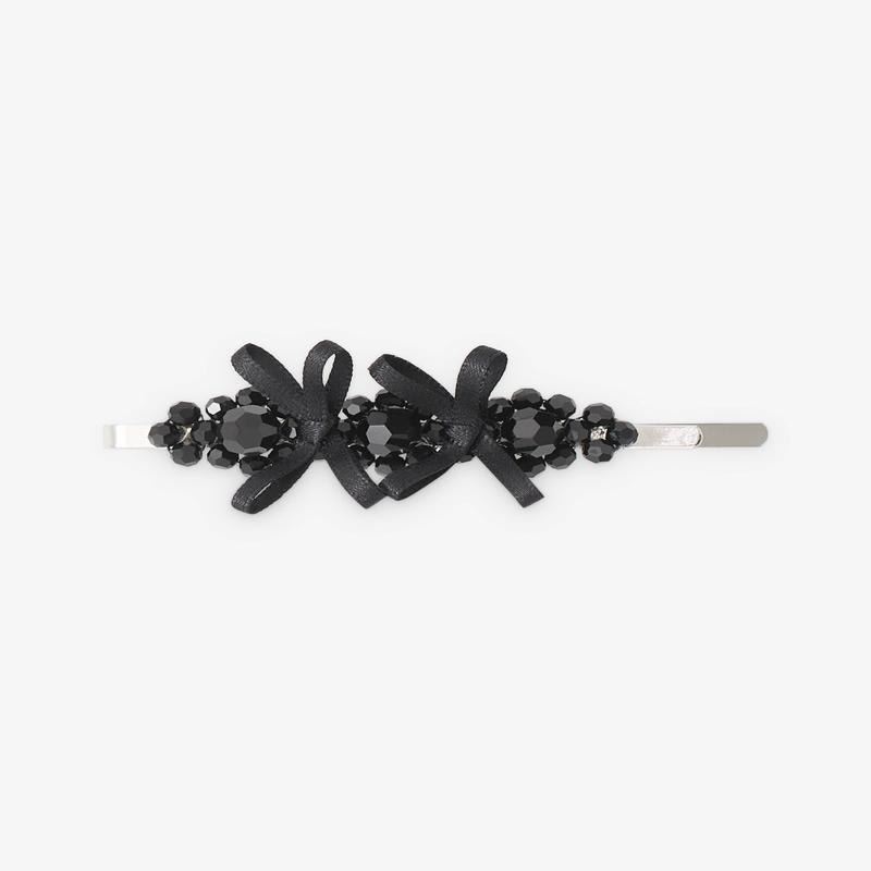 Simone Rocha - Womens Petite Bow Detail Flower Hair - (Black)