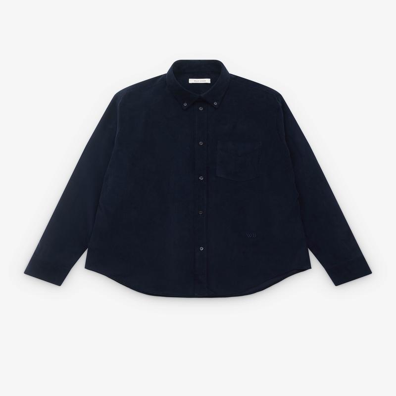 Wales Bonner - Mens Grove Corduroy Shirt - (Navy)