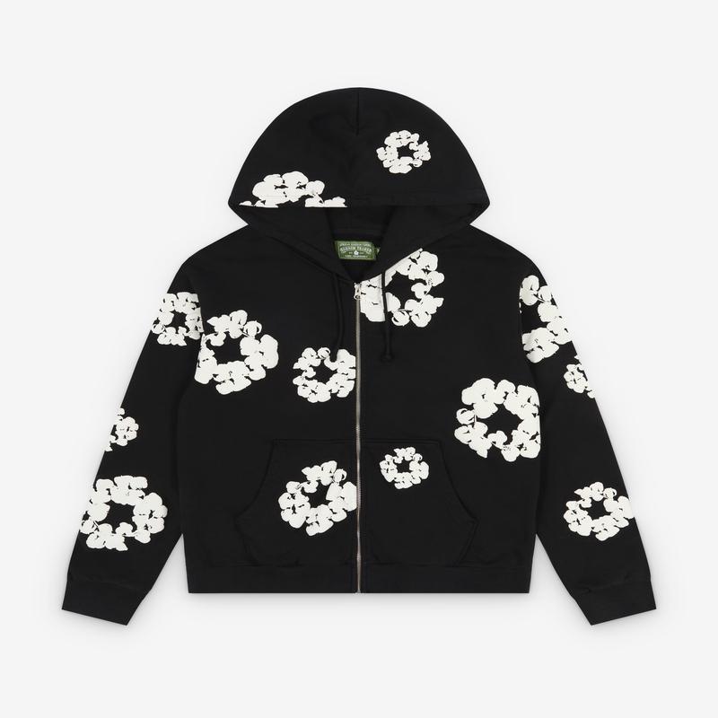 Denim Tears - Cotton Wreath Zip Hoodie - (Black)